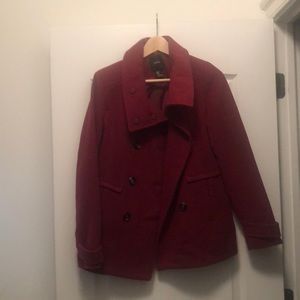 Women’s Burgandy Pea Coat